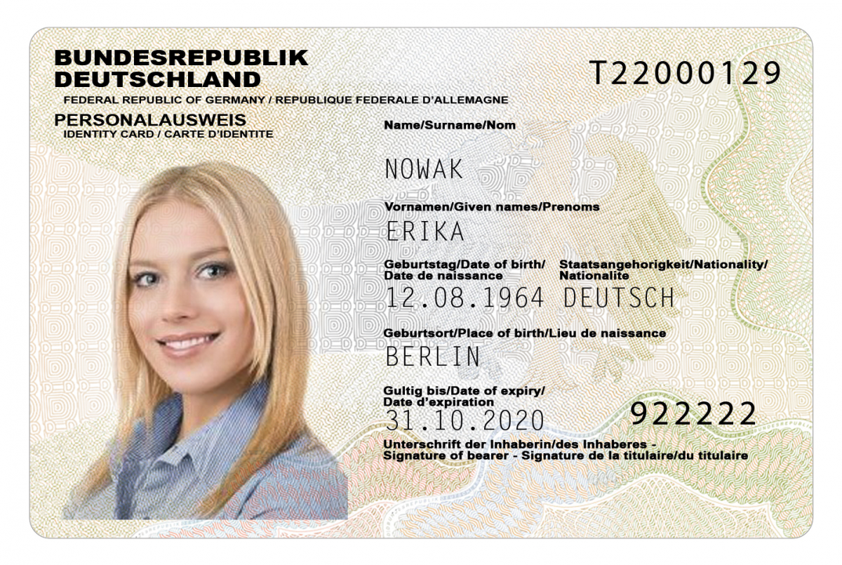 Personalausweis fake deutscher Personalausweis (Deutschland)