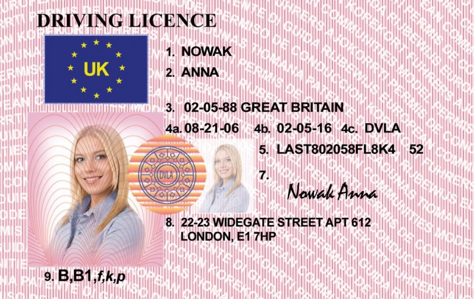 UK Driving licence Old Card | Fake ID World