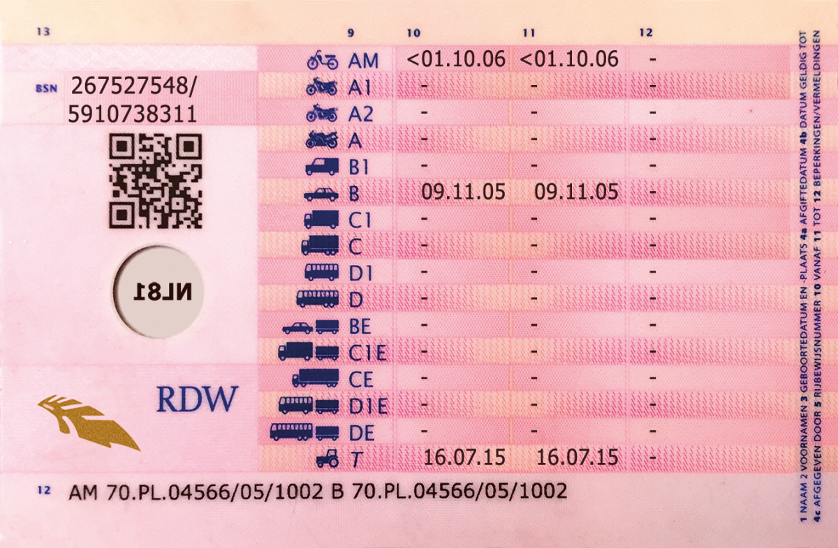 Dutch Driving License